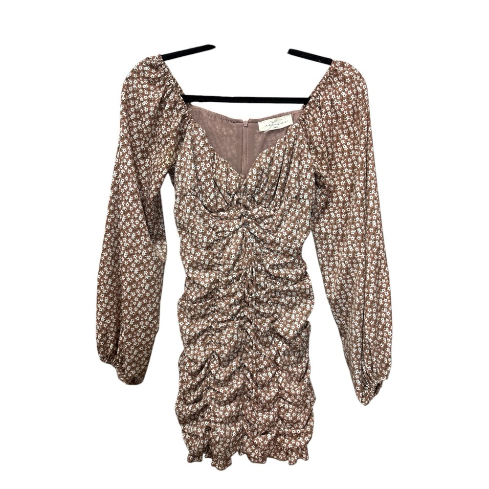 American‎ Threads Ruched Ditsy Floral Dress - Size Small